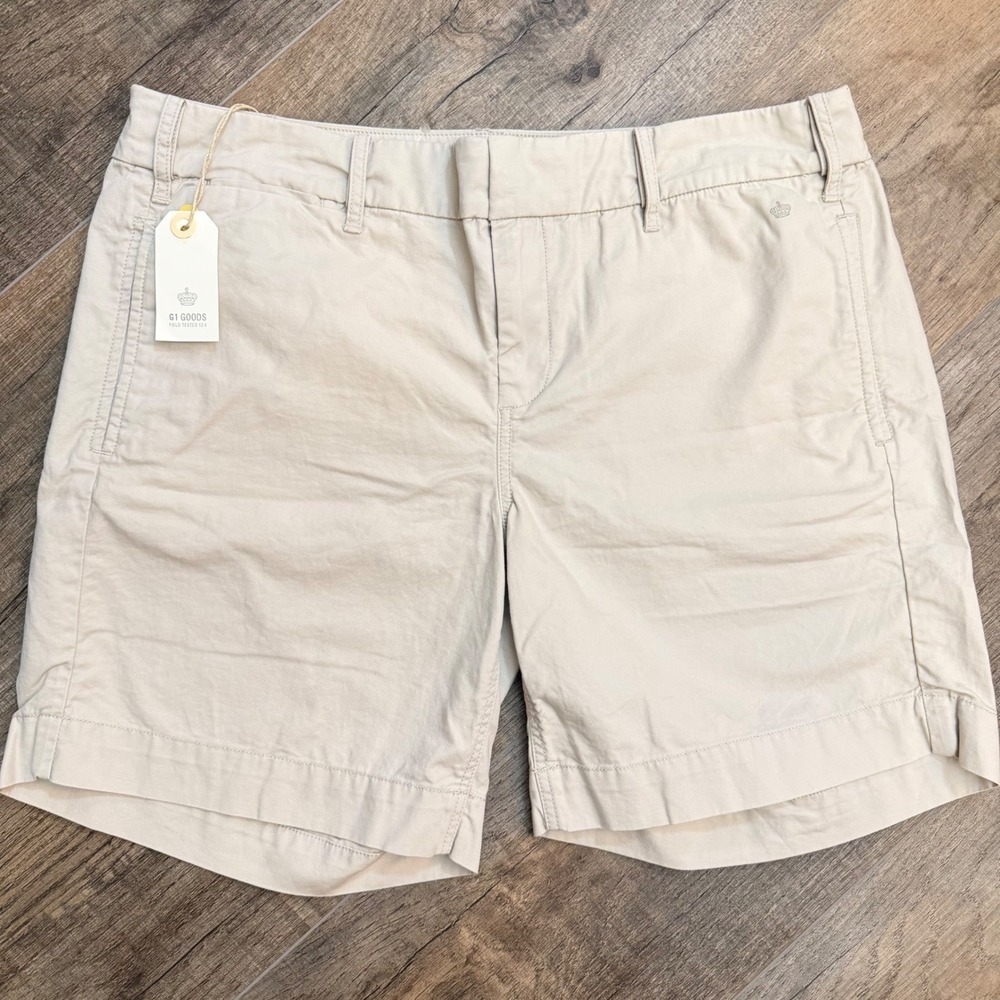 NEW G1 Basic Goods Paper Twill Day Shorts Womens 6 Kahki Cotton Sporty Gorpcore